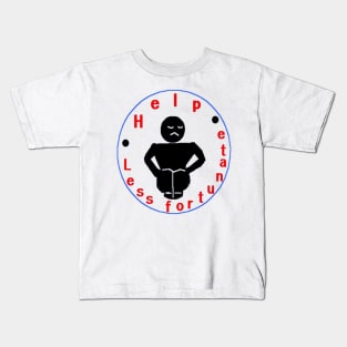 Help Less Fortunate Logo on White Kids T-Shirt